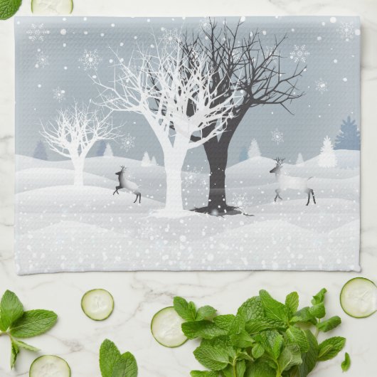 Vrolijk Kerstfeest & Gelukkig Nieuwjaar! 2024 XMAS Theedoek (Gevouwen)