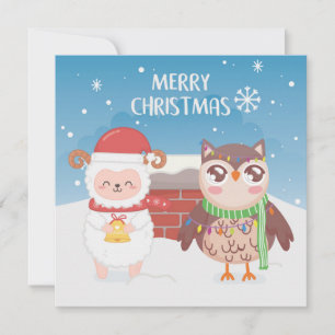 Vrolijk Kerstfeest/Gelukkig Nieuwjaar Feestdagenkaart