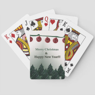 Vrolijk Kerstfeest, Gelukkig Nieuwjaar Pokerkaarten