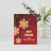 "Vrolijk kerstfeest" gepersonaliseerd Briefkaart (Staand voorkant)