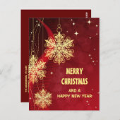 "Vrolijk kerstfeest" gepersonaliseerd Briefkaart (Voorkant / Achterkant)