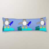 Vrolijk kerstfeest Gevist Penguin Body Pillow Lichaamskussen (Achterkant)