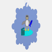 Vrolijk kerstfeest Gevist Penguin Custom Ornament Kaart (Rechts)