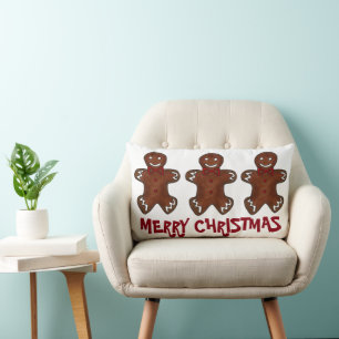 Vrolijk Kerstfeest Gingerbread Heren koekjes Vakan Kussen