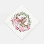 Vrolijk Kerstfeest Gingerbread Wensen Servet (Hoek)