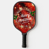 Vrolijk kerstfeest, glans en glans, pickleball paddle (Achterkant)
