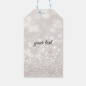 Vrolijk kerstfeest, Glitter Bokeh, Cute Gnome Slei Cadeaulabel (Achterkant)