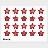 Vrolijk kerstfeest, glitter en sparkle ster sticker (Vel)