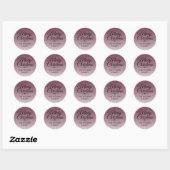Vrolijk kerstfeest, glitter Envelope Seal Ronde Sticker (Vel)