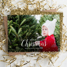 Vrolijk kerstfeest | Glitz Faux Glitter Photo Over