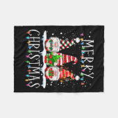 Vrolijk kerstfeest Gnome Funny Family Xmas Kinder  Fleece Deken (Voorkant (Horizontaal))