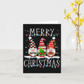 Vrolijk kerstfeest Gnome Funny Family Xmas Kinder Kaart (Gele Bloem)