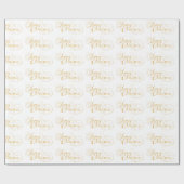 Vrolijk kerstfeest (GOLD) Cadeaupapier (Vlak)