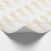 Vrolijk kerstfeest (GOLD) Cadeaupapier (Hoek)