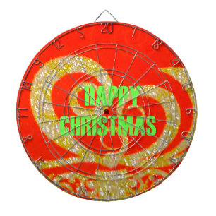 Vrolijk kerstfeest Golden Red Snowflex.jpg Dartbord