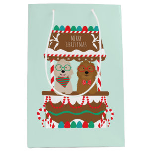 Vrolijk Kerstfeest Goldendoodles Vakantie Stand Ho Medium Cadeauzakje