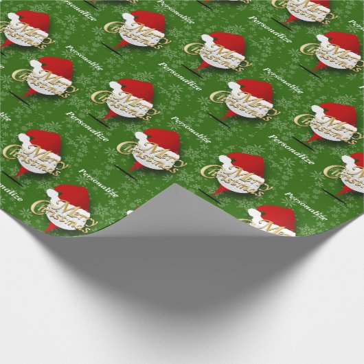 Vrolijk kerstfeest Golfbal - ZEER tekst Cadeaupapier (Hoek)