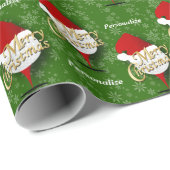 Vrolijk kerstfeest Golfbal - ZEER tekst Cadeaupapier (Rol Hoek)