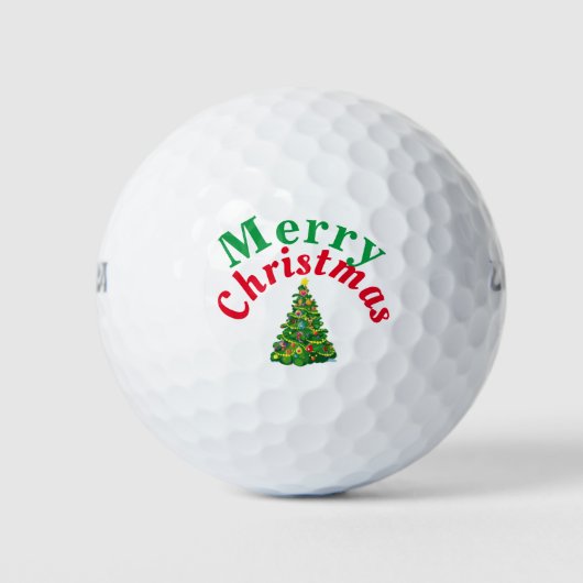 Vrolijk kerstfeest golfballen (Voorkant)