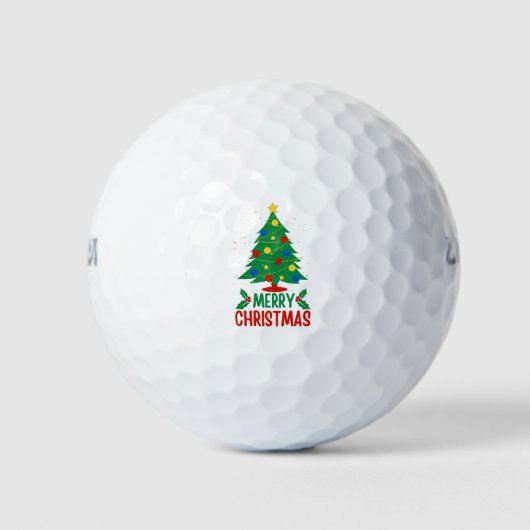 Vrolijk kerstfeest golfballen (Voorkant)