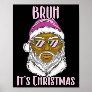 Vrolijk Kerstfeest Grappig Santa Meme Voor Broers Poster
