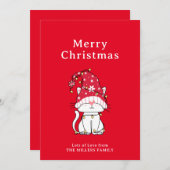 Vrolijk kerstfeest Grappig Schattige kerstkat Feestdagenkaart (Voorkant / Achterkant)