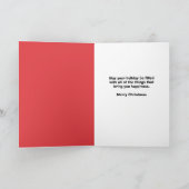 Vrolijk Kerstfeest Grappige Kat Denken aan Catnip  Feestdagen Kaart (Binnen)