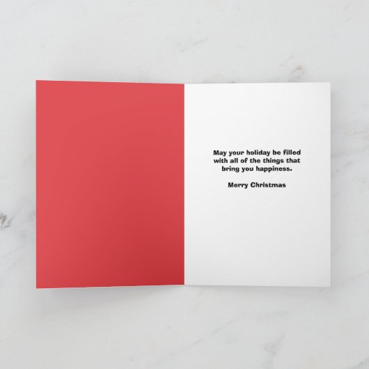 Vrolijk Kerstfeest Grappige Kat Denken aan Catnip  Feestdagen Kaart (Binnen)