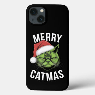 Vrolijk Kerstfeest Grappige Kattenliefhebbers Kers iPhone 13 Hoesje