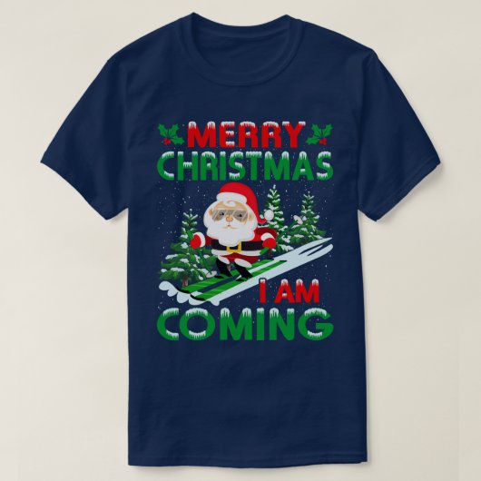 Vrolijk kerstfeest Grappige Kerstman T-shirt (Design voorkant)