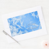 Vrolijk kerstfeest. Greeting. Rechthoekige Sticker (Envelop)