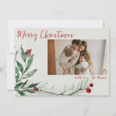 VROLIJK KERSTFEEST GROEN KERST KAART (Voorkant)