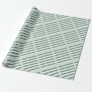 Vrolijk kerstfeest, groene kerstkunst, feestdag cadeaupapier