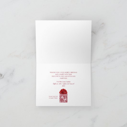 Vrolijk Kerstfeest Groet-Familie Video- Feestdagen Kaart (Binnen)