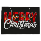 Vrolijk kerstfeest groot cadeauzakje (Achterkant)