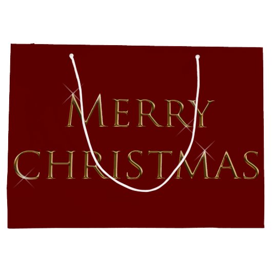 Vrolijk kerstfeest groot cadeauzakje (Achterkant)