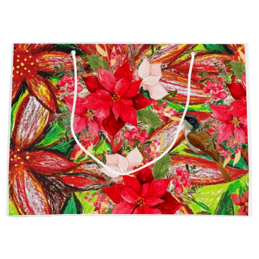 Vrolijk kerstfeest! groot cadeauzakje (Voorkant)