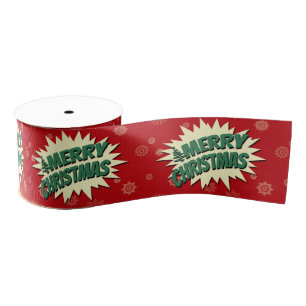 Vrolijk kerstfeest grosgrain lint