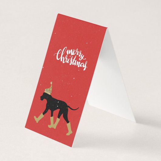 Vrolijk kerstfeest Grote Dane Kaart (Voorkant)