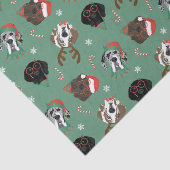 Vrolijk Kerstfeest Grote Deen Honden Tissuepapier (Detail)