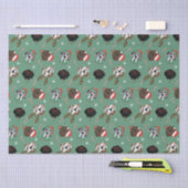 Vrolijk Kerstfeest Grote Deen Honden Tissuepapier (Craft)