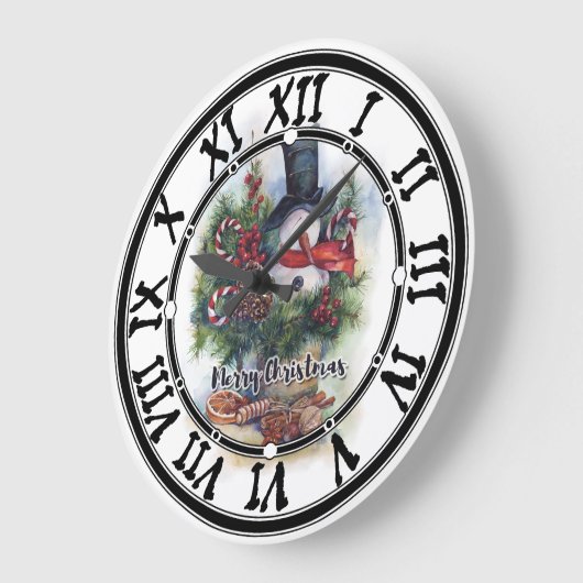 Vrolijk kerstfeest grote klok (Hoek)