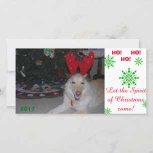 Vrolijk kerstfeest GSD German Shepherd card grappi Feestdagenkaart
