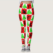 VROLIJK KERSTFEEST GYMNASTIEK LEGGINGS (Voorkant)