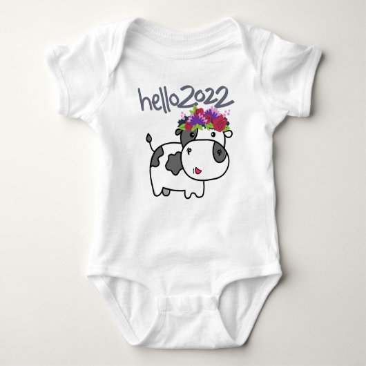 Vrolijk kerstfeest Hallo 2022 Vaarwel 2021 Funny K Romper (Voorkant)