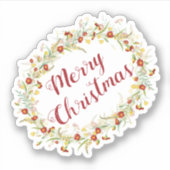 Vrolijk Kerstfeest Halloween Nieuwjaar Sticker (Voorkant)