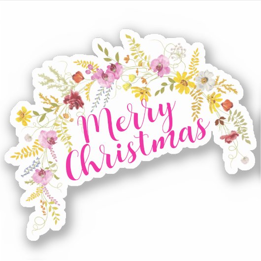 Vrolijk Kerstfeest Halloween Nieuwjaar Sticker (Voorkant)