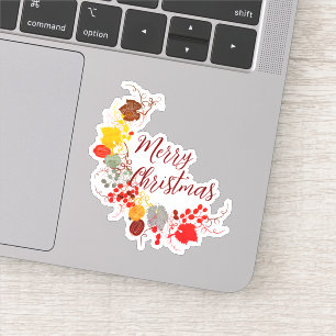 Vrolijk Kerstfeest Halloween Nieuwjaar Sticker