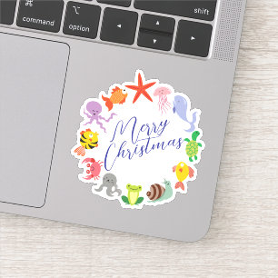 Vrolijk Kerstfeest Halloween Nieuwjaar Sticker