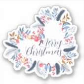 Vrolijk Kerstfeest Halloween Nieuwjaar Sticker (Voorkant)